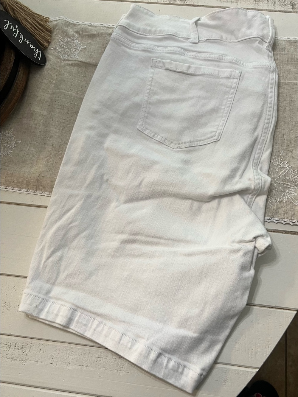Torrid White Denim Low-Rise Jeans